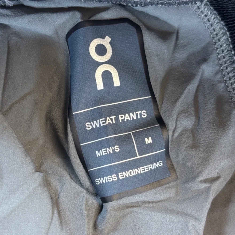 On Cloud Sweat Pants Men M Gray Green Ribbed Knee Athleisure Joggers On Running